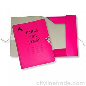 Папка архивная на завязках картон, розовый